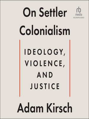 cover image of On Settler Colonialism